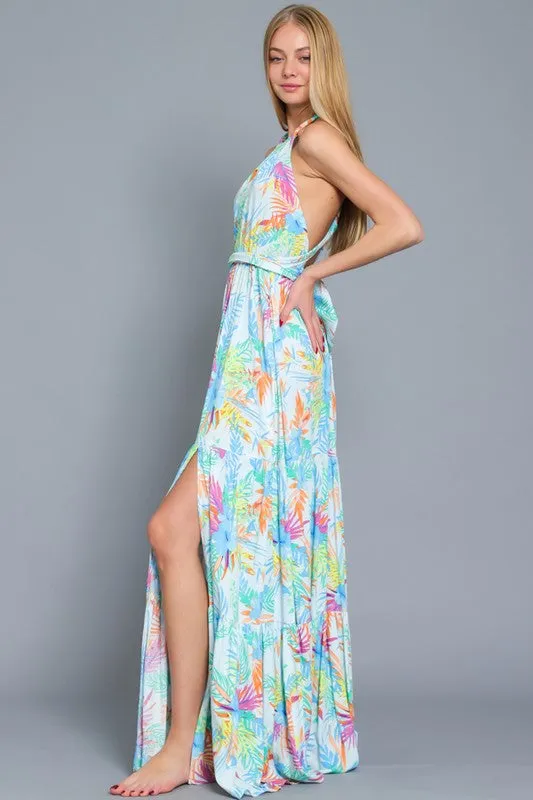 Paloma Halter Tie Back Maxi Dress