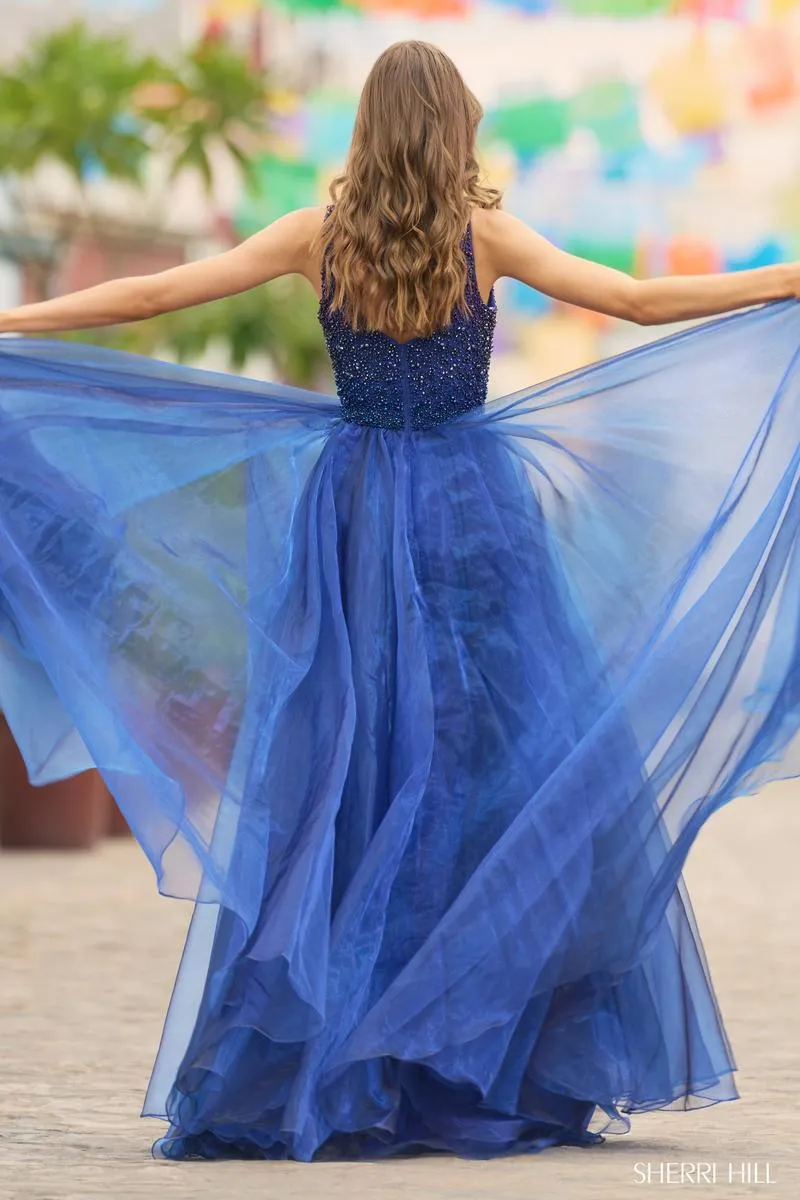 Sherri Hill Plunging Bodice Prom Dress 55567