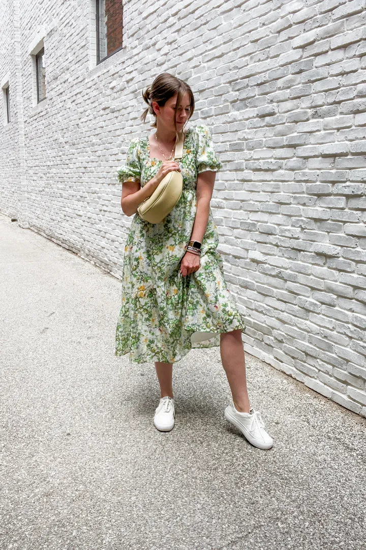 Smocked Midi Dress