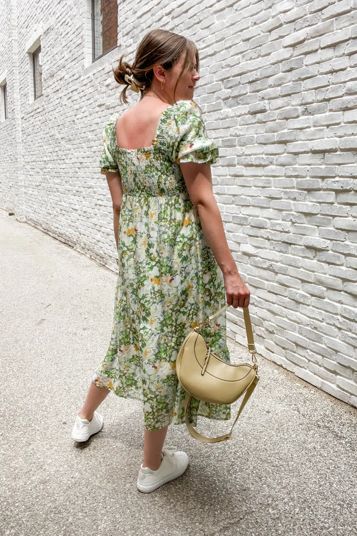 Smocked Midi Dress