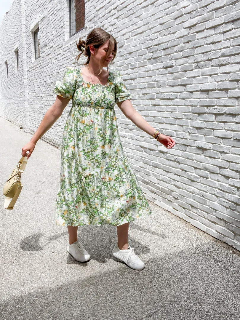 Smocked Midi Dress