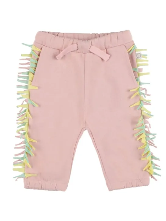 Stella McCartney Kids   Fringed organic cotton sweatpants 