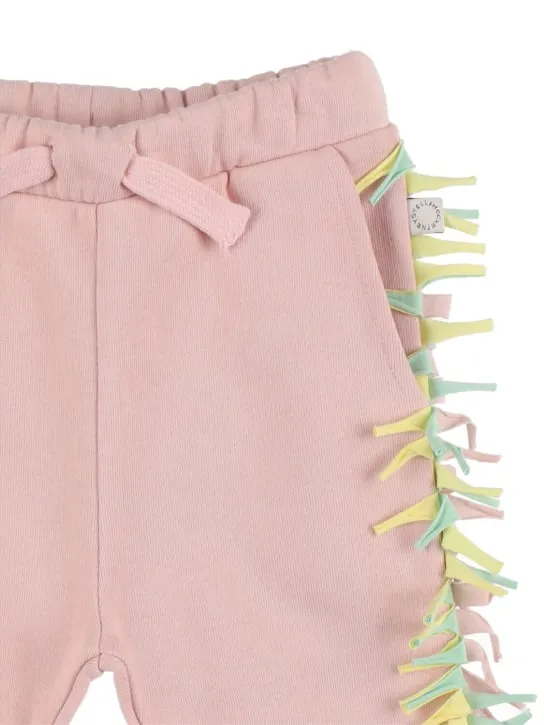 Stella McCartney Kids   Fringed organic cotton sweatpants 