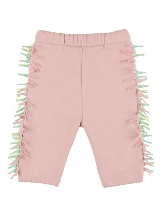 Stella McCartney Kids   Fringed organic cotton sweatpants 