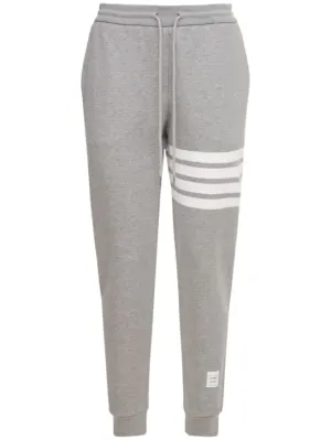 Thom Browne   Intarsia stripes cotton sweatpants 