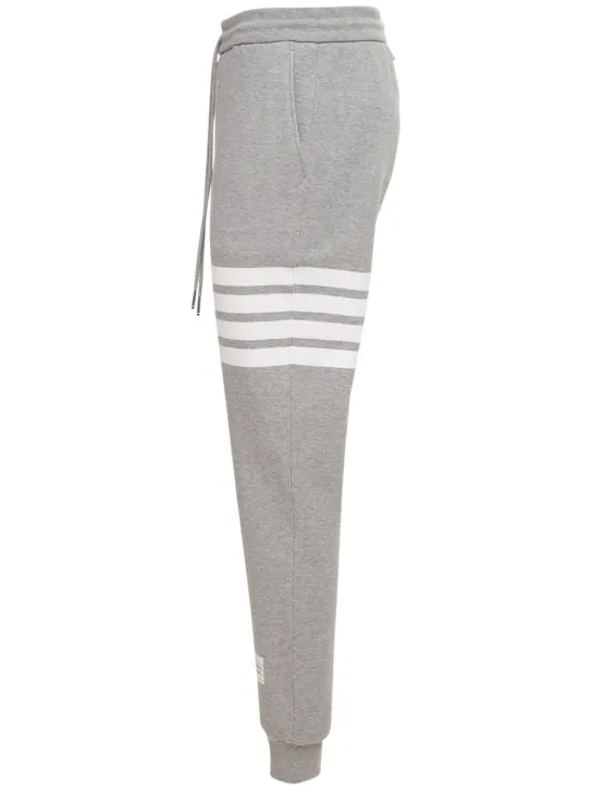 Thom Browne   Intarsia stripes cotton sweatpants 