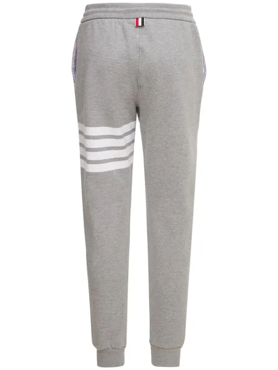 Thom Browne   Intarsia stripes cotton sweatpants 