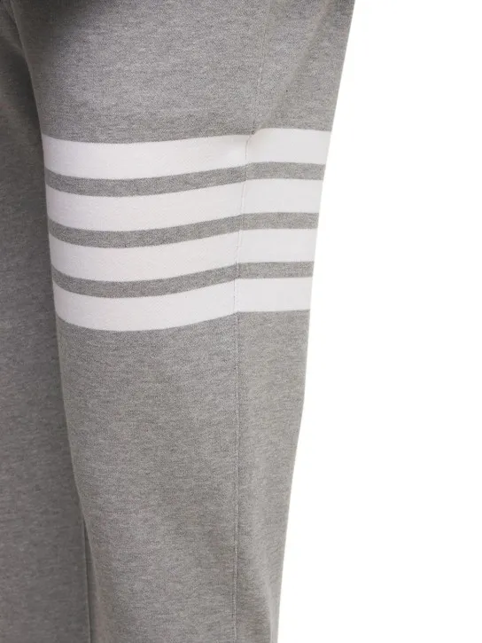 Thom Browne   Intarsia stripes cotton sweatpants 