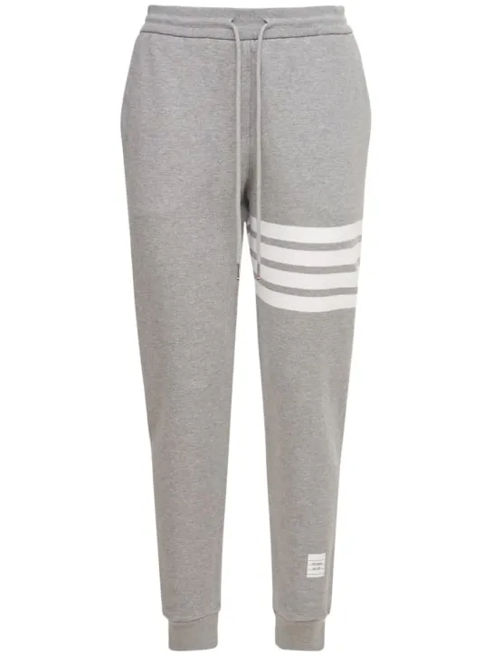Thom Browne   Intarsia stripes cotton sweatpants 
