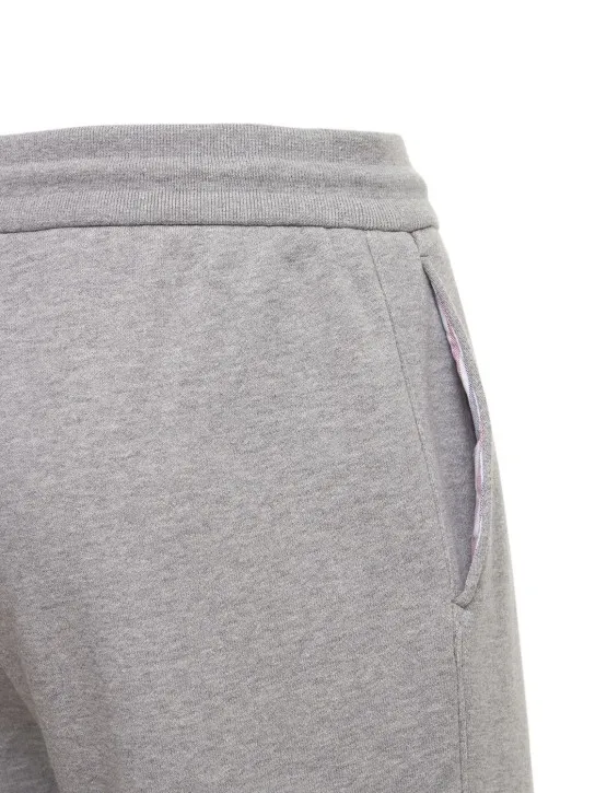 Thom Browne   Intarsia stripes cotton sweatpants 