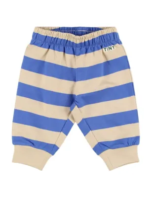 Tiny Cottons   Striped organic cotton blend sweatpants 