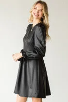 To The Edge Faux Leather Dress