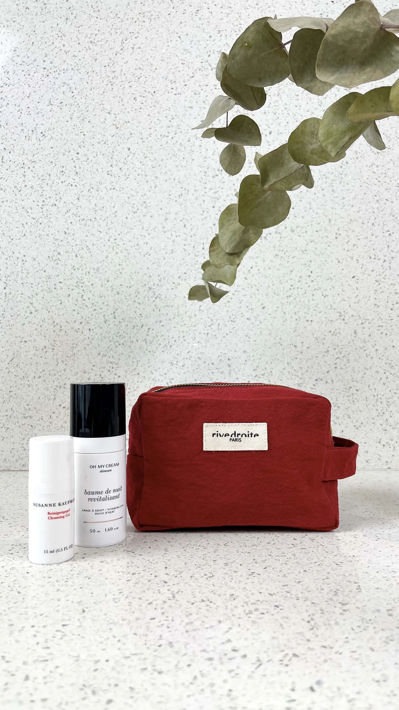 Tournelles the small pouch - Recycled cotton vibrant red