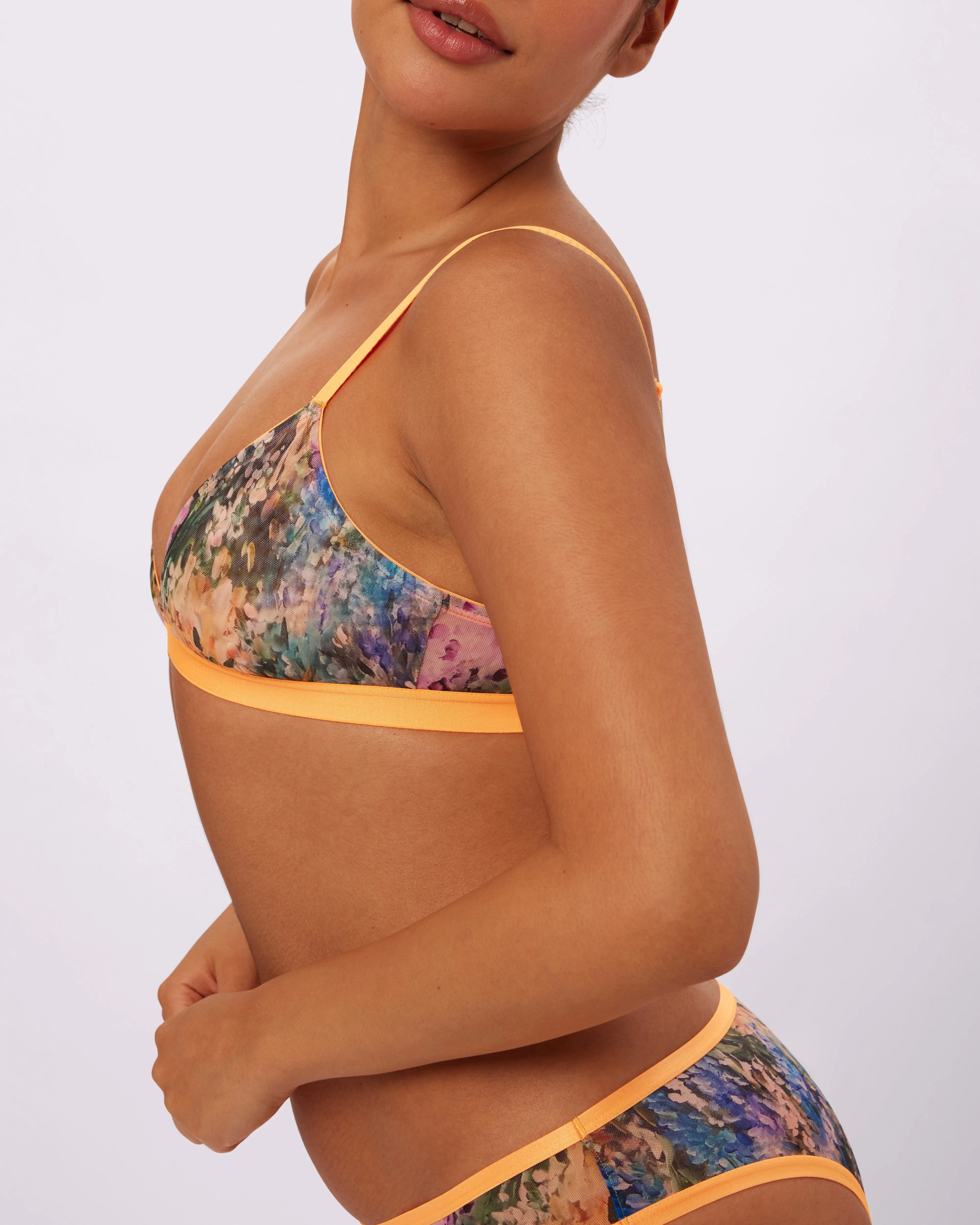 Triangle Bralette | Silky Mesh | Archive (Watercolor)