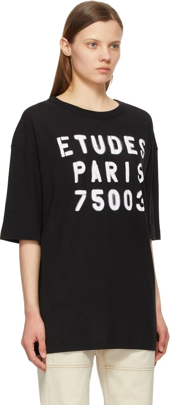 Ã‰tudes Black Museum Stencil T-Shirt