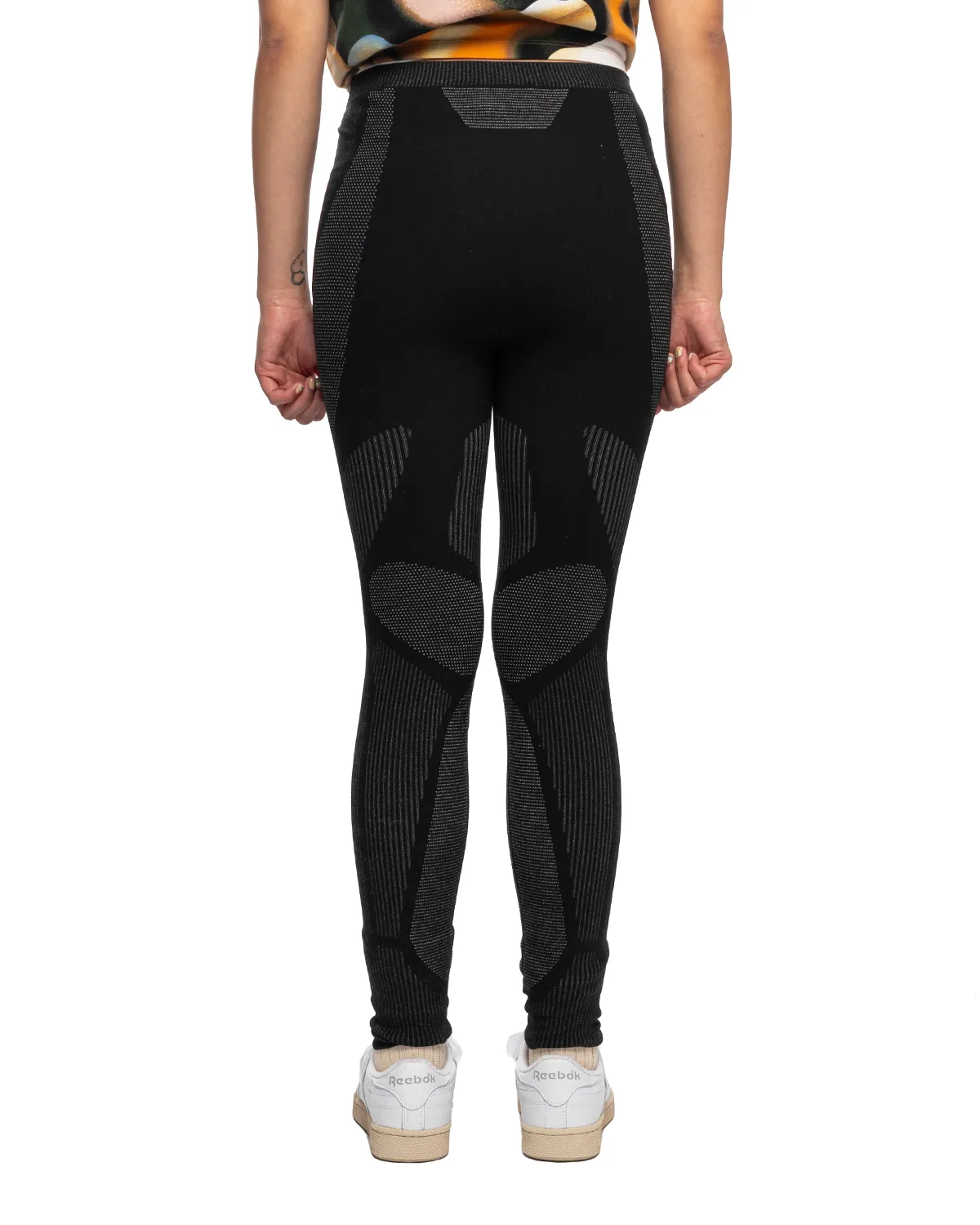 Unisex Black Rolled Edge Baselayer Pants