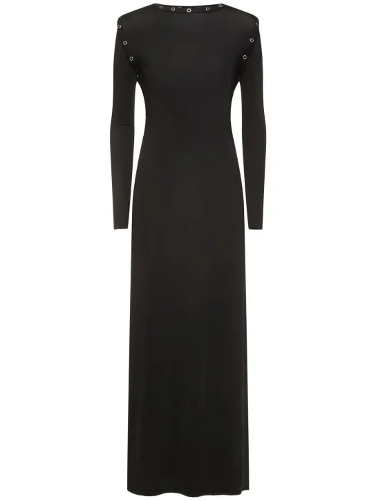 Y/PROJECT   Jersey long sleeve maxi dress w/ snaps 